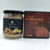 Crema de aceituna y almendra y crema de sobrasada con miel
